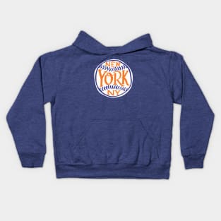 New York City Hand drawn Baseball Kids Hoodie